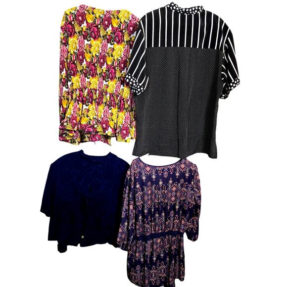 Women's 2X 18W 20W Tops Shirts Blouses Wholesale Bulk Lot 4 Plus Size XXL 2XL - Picture 6 of 6